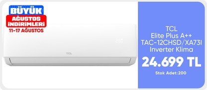Tcl Elite Plus A++ TAC-12CHSD/XA73I Inverter 12000 Btu Wifi 4 Yöne Otomatik Üflemeli Duvar Tipi Klima