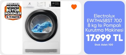 Electrolux EW7H458ST PerfectCare 700 8 kg Isı Pompalı Kurutma Makinesi