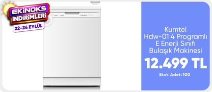 Kumtel Hdw-01 4 Programlı E Enerji Sınıfı Bulaşık Makinesi