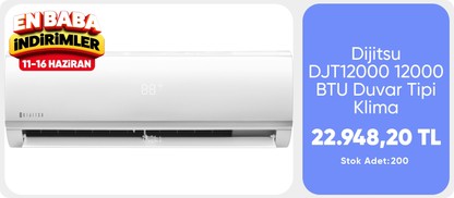 Dijitsu DJT12000 12000 BTU Duvar Tipi Klima