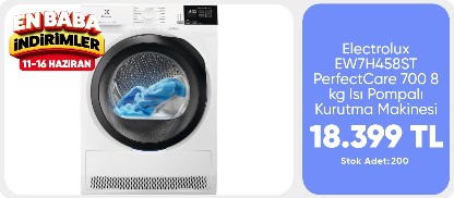 Electrolux EW7H458ST PerfectCare 700 8 kg Isı Pompalı Kurutma Makinesi