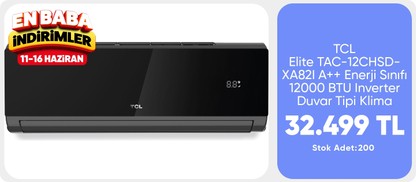 TCL Elite TAC-12CHSD-XA82I A++ Enerji Sınıfı 12000 BTU Inverter Duvar Tipi Klima