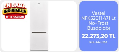 Vestel NFK52011 471 Lt No-Frost Buzdolabı