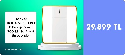 Hoover HODG5T718EW1 E Enerji Sınıfı 580 Lt Wi-Fi Bağlantılı No Frost Buzdolabı