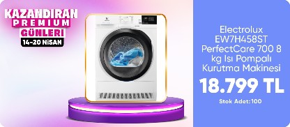 Electrolux EW7H458ST PerfectCare 700 8 kg Isı Pompalı Kurutma Makinesi