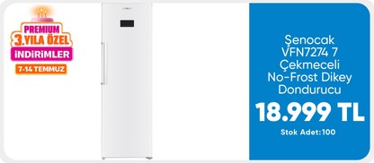 Şenocak VFN7274 7 Çekmeceli No-Frost Dikey Dondurucu