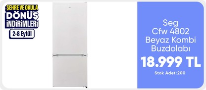 Seg Cfw 4802 Beyaz Kombi Buzdolabı