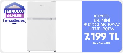 Kumtel E Sınıf 87L Mini Buzdolabı Beyaz HTMF-90EW