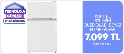 Kumtel E Sınıf 87L Mini Buzdolabı Beyaz HTMF-90EW