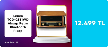 Lenco TCD-2551WD - Ahşap Retro Bluetooth