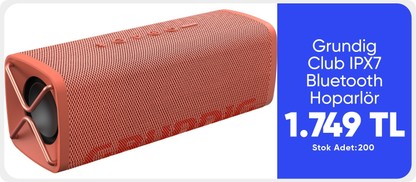 Grundig Club IPX7 Su geçirmez Bluetooth Hoparlör Mercan