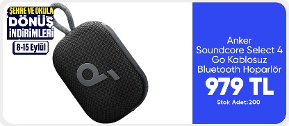 Anker Soundcore Select 4 Go Kablosuz Bluetooth Hoparlör - Siyah