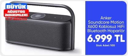 Anker Soundcore Motion X600 Kablosuz HiFi Bluetooth Hoparlör - 50W Stereo Ses - Kutup Grisi - A3130 (Anker Türkiye Garantili)