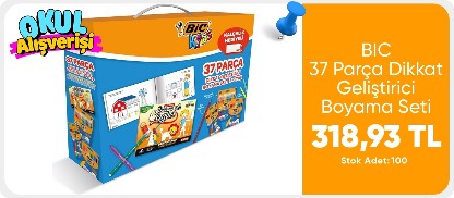 Bic 37 Parça Dikkat Geliştirici Boyama Seti (Kalem Kutusu Hediyeli)