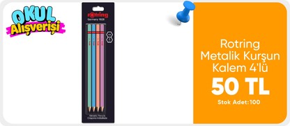Rotring Metalik Kurşun Kalem 4'lü