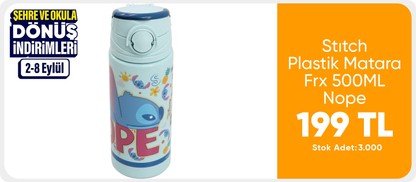 Ottonya Stıtch Plastik Matara Frx 500ML Nope