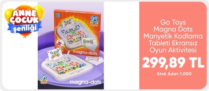 Go Toys Magna Dots Manyetik Kodlama Tableti Ekransız Oyun Aktivitesi Manyetik Bloklar Go Magnetic 