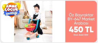Öz Bayraktar Plastik BY-647 Market Arabası -Öz Bayraktar