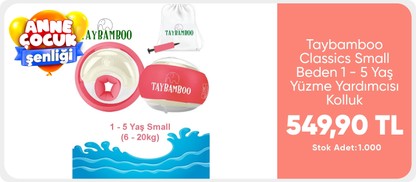 Taybamboo Classics Small Beden 1 - 5 Yaş Yüzme Yardımcısı Kolluk Deniz Kolluk Çocuk Kolluk Yüzme Kolluk