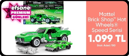 Mattel Brick Shop# Hot Wheels® Speed Serisi - Custom '68 Camaro® Yapı Oyuncağı Seti (289 Parça), Koleksiyoncular Için JFT16