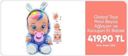 Global Toys Ağlayan ve Konuşan Et Bebek 419.90 TL