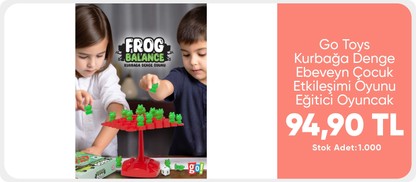 Go Toys Kurbağa Denge Ebeveyn Çocuk Etkileşimi Oyunu Eğitici Oyuncak Kutu Oyunu 94.9TL