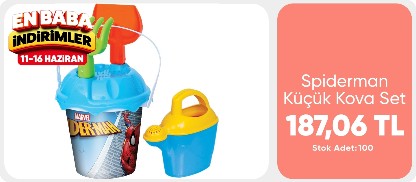 Spiderman Küçük Kova Set (Suluklu)