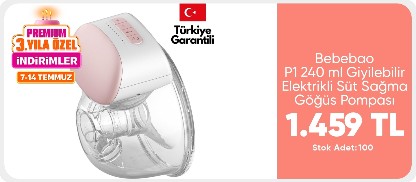 Bebebao P1 240 ml Giyilebilir Elektrikli Süt Sağma Göğüs Pompası (Türkiye Garantili)  
