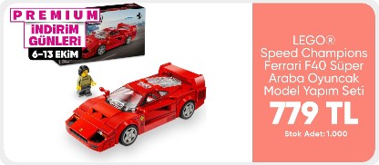LEGO® Speed Champions Ferrari F40 Süper Araba 76934 - 9 Yaş \u0026 Üzeri Çocuklar için Yaratıcı Oyuncak Model Yapım Seti (318 P)