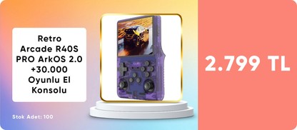 HABL Retro Arcade R40S PRO ArkOS 2.0 +30.000 Oyunlu El Konsolu 256 GB 2799 TL