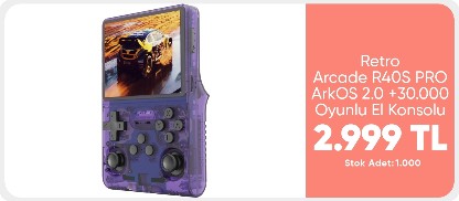 HABL Retro Arcade R40S PRO ArkOS 2.0 +30.000 Oyunlu El Konsolu 256 GB 2999 TL