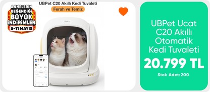 UCAT C20 Akıllı Otomatik Kedi Tuvaleti 20799 TL