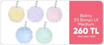 Balmy 5'li Banyo Lif Medium 250 TL
