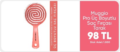 Muggio Pro Üç Boyutlu Saç Fırçası Tarak 98 TL