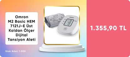 Omron M2 Basic HEM-7121J-E Üst Koldan Ölçer Dijital Tansiyon Aleti 1339 TL