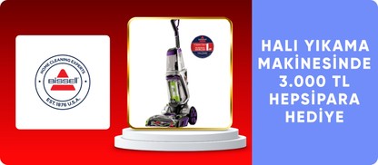 Bissell Halı Yıkama Makinesi Alana 3000 TL Hepsipara Hediye!