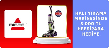 Bissell Halı Yıkama Makinesi Alana 3000 TL Hepsipara Hediye!