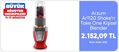 Arzum AR1120 Shake'N Take Kişisel 300 W Smoothie Blender
