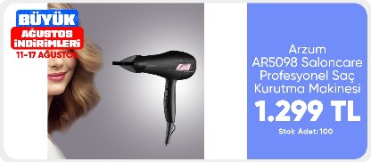 Arzum AR5098 Saloncare Profesyonel Saç Kurutma Makinesi - Siyah - 2200 Watt