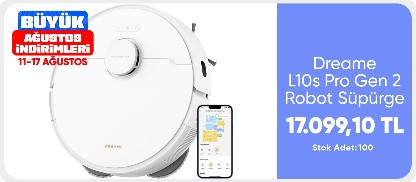 Dreame L10s Pro Gen 2 Robot Süpürge Beyaz, 7.000PA Emiş Gücü
