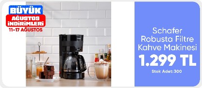 Schafer Robusta Filtre Kahve Makinesi - Siyah - 800 Watt