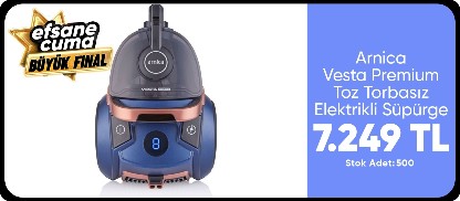 Arnica Vesta Premium Toz Torbasız Lacivert / Rose Elektrikli Süpürge ET14480