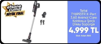Tefal TY6993TR X-Pert 3.60 Animal Care Kablosuz Şarjlı Dikey Süpürge