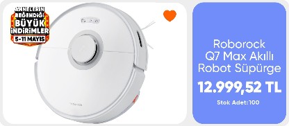 Roborock Q7 Max Akıllı Robot Süpürge -Beyaz