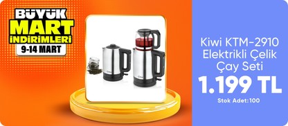 KTM-2910 Elektrikli Çelik Çay Seti
