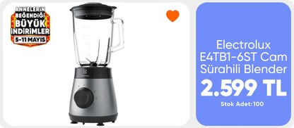 Electrolux E4TB1-6ST Cam Sürahili Blender