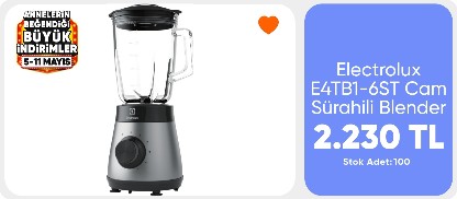 Electrolux E4TB1-6ST Cam Sürahili Blender