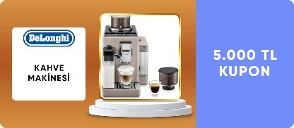 Delonghi Kahve Makinelerinde 5000 TL Kupon!
