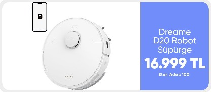 Dreame D20 Robot Süpürge, 13.000 Pa Emiş Gücü