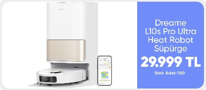 Dreame L10s Pro Ultra Heat Robot Süpürge Beyaz